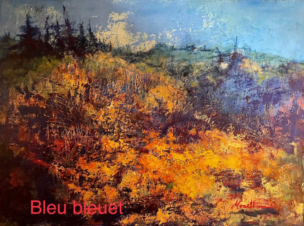 Michel Monett peintre-Bleu Bleuet